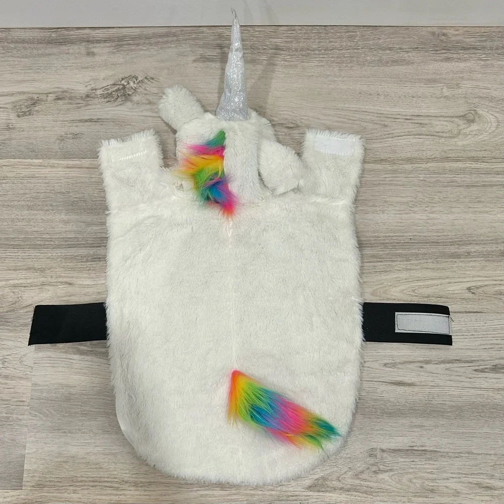 White Rainbow Unicorn Pet Dog Halloween Costume Size M Medium Breed